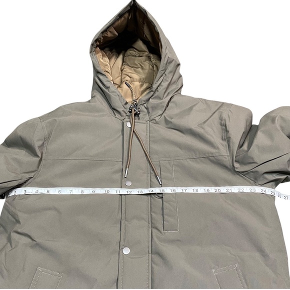 GH Bass & Co Men’s Storm Coat Olive Green Size M Waterproof Jacket with Pockets - Picture 8 of 9